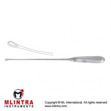 Recamier Uterine Curette Sharp - Rigid - Fig. 3 Stainless Steel, 31 cm - 12 1/4" Width 9 mm